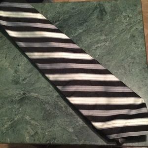 Stafford black and white striped tie